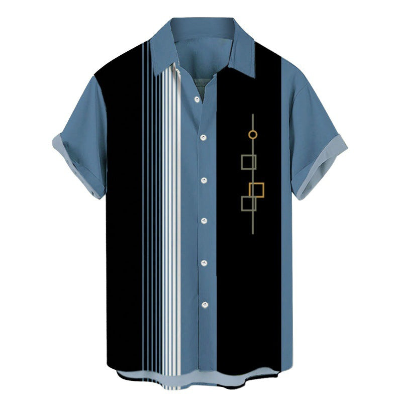 Men's Short-sleeved 3D Digital Printing Shirt